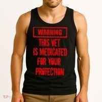 Warning This Vet Is Medicated American Veteran Tank Top thumb 3