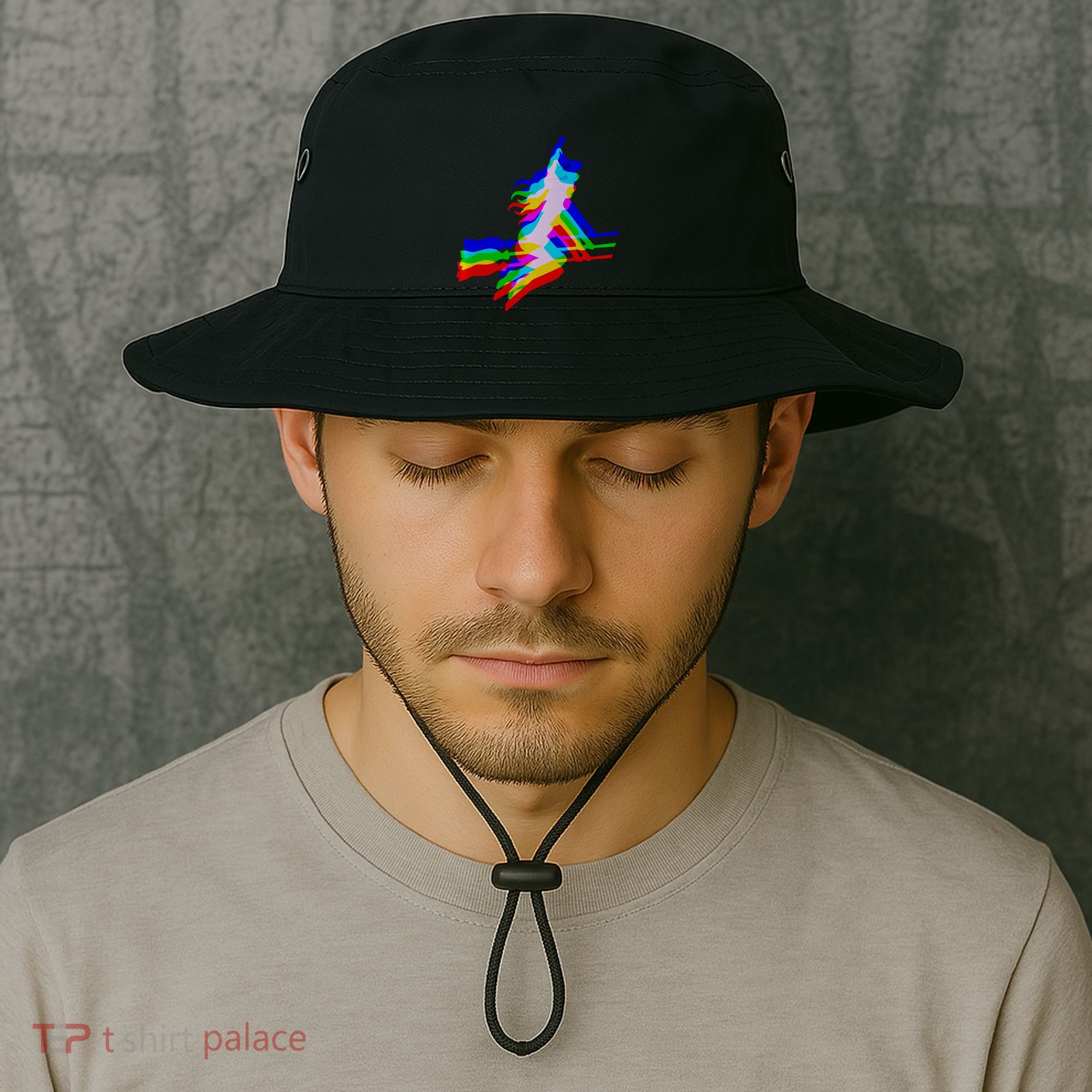 Witch Trippy Vaporwave Halloween Techno Rave Edm Music Bucket Hat