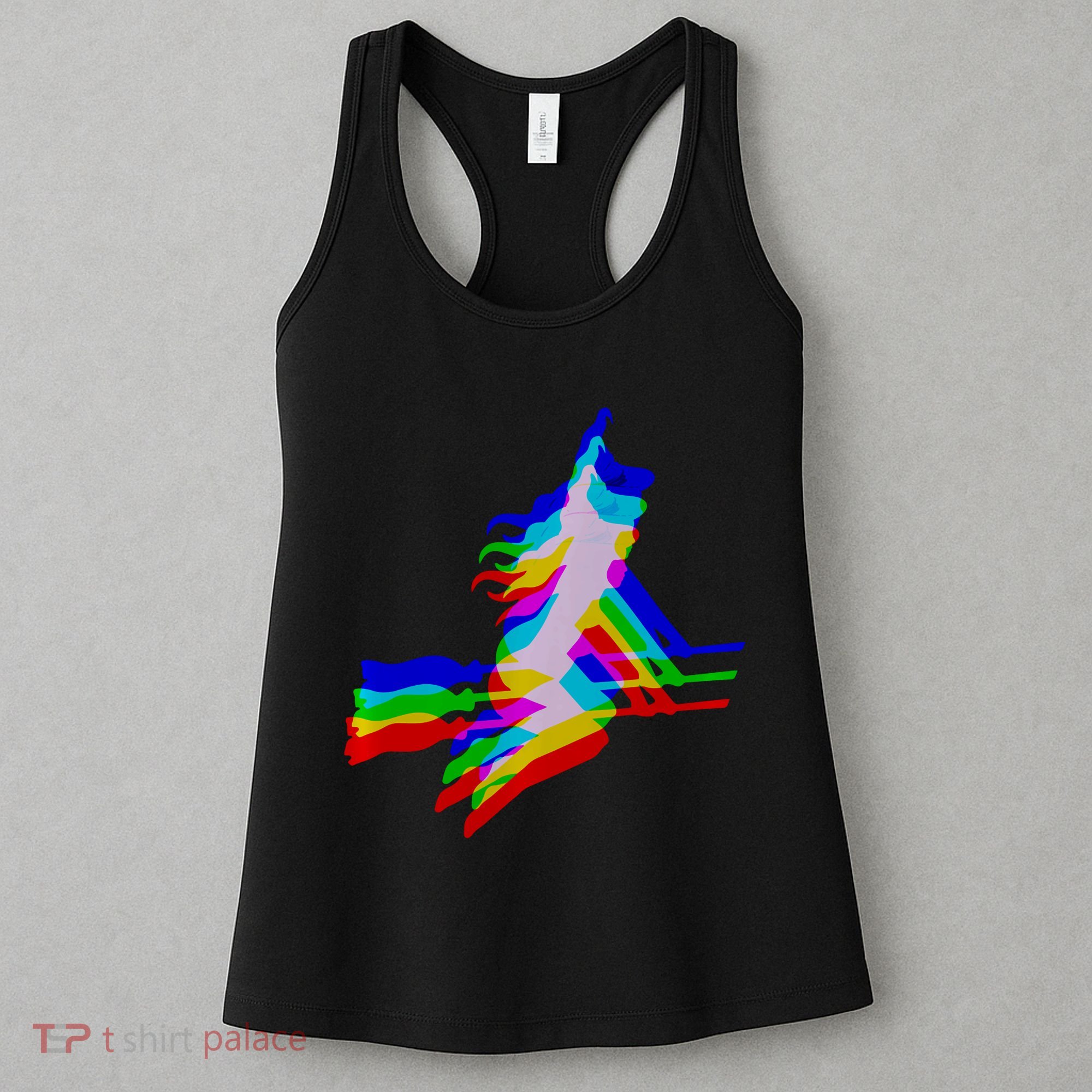 Witch Trippy Vaporwave Halloween Techno Rave Edm Music Women's Tank Top