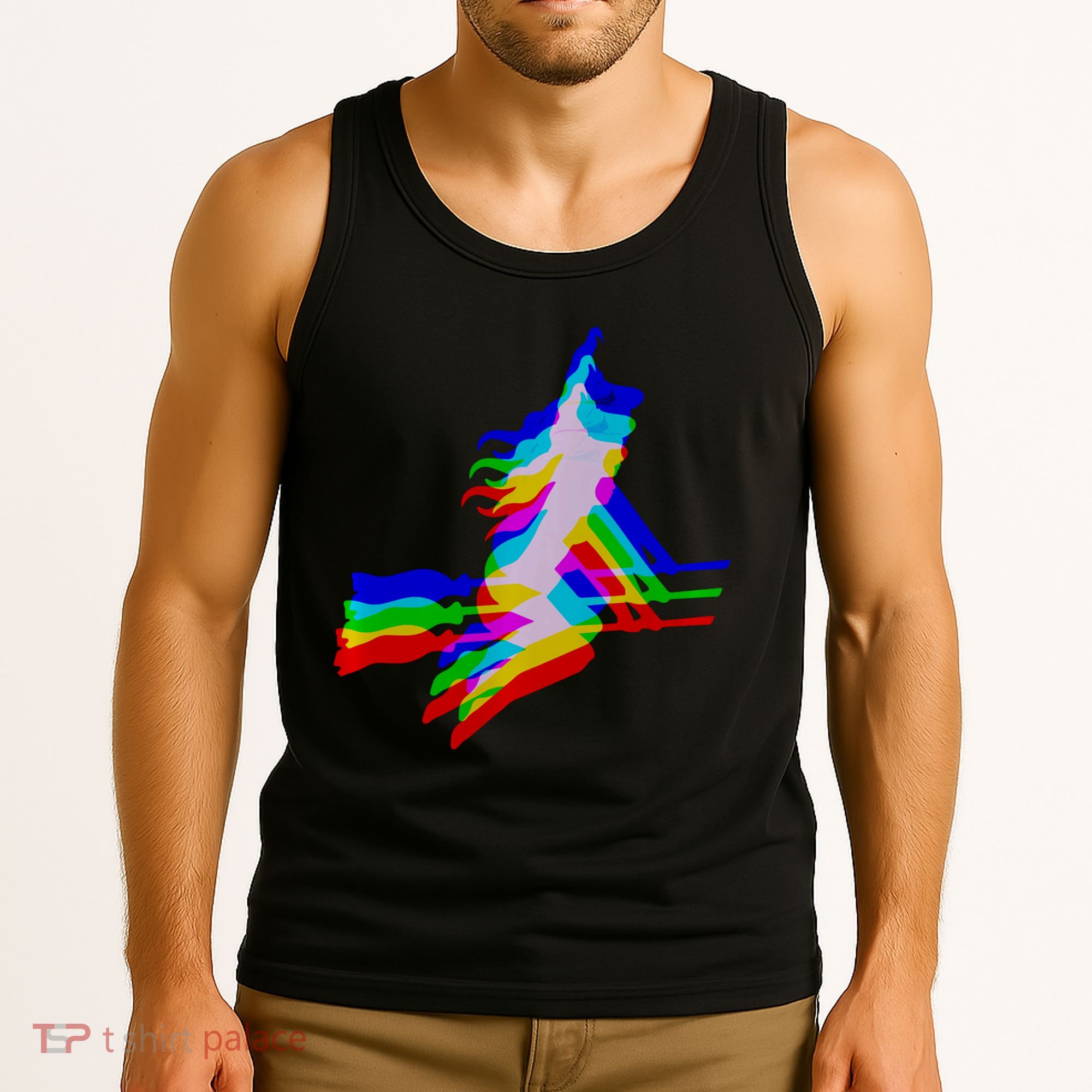 Witch Trippy Vaporwave Halloween Techno Rave Edm Music Tank Top