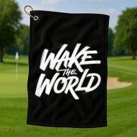 Wake The World Golf Towel thumb 1