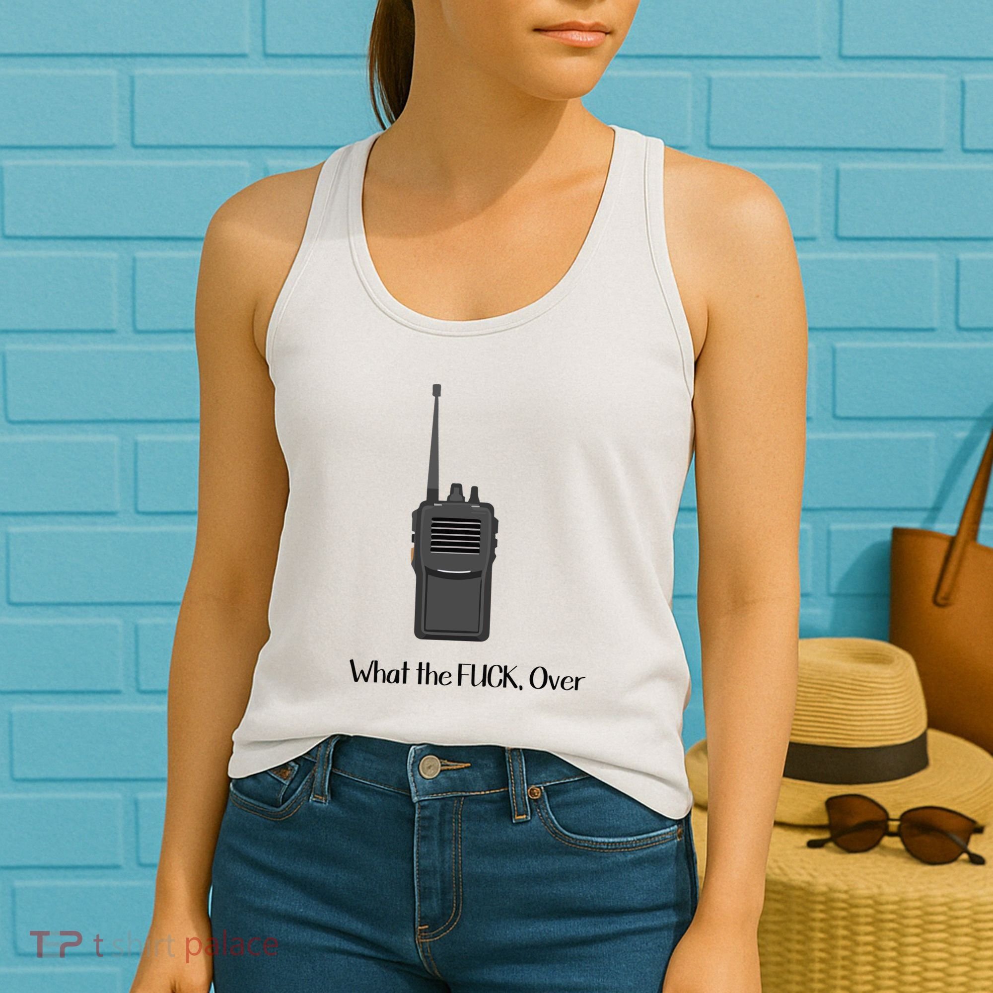Walkie Talkie What The Fuck Over Women's Tank Top