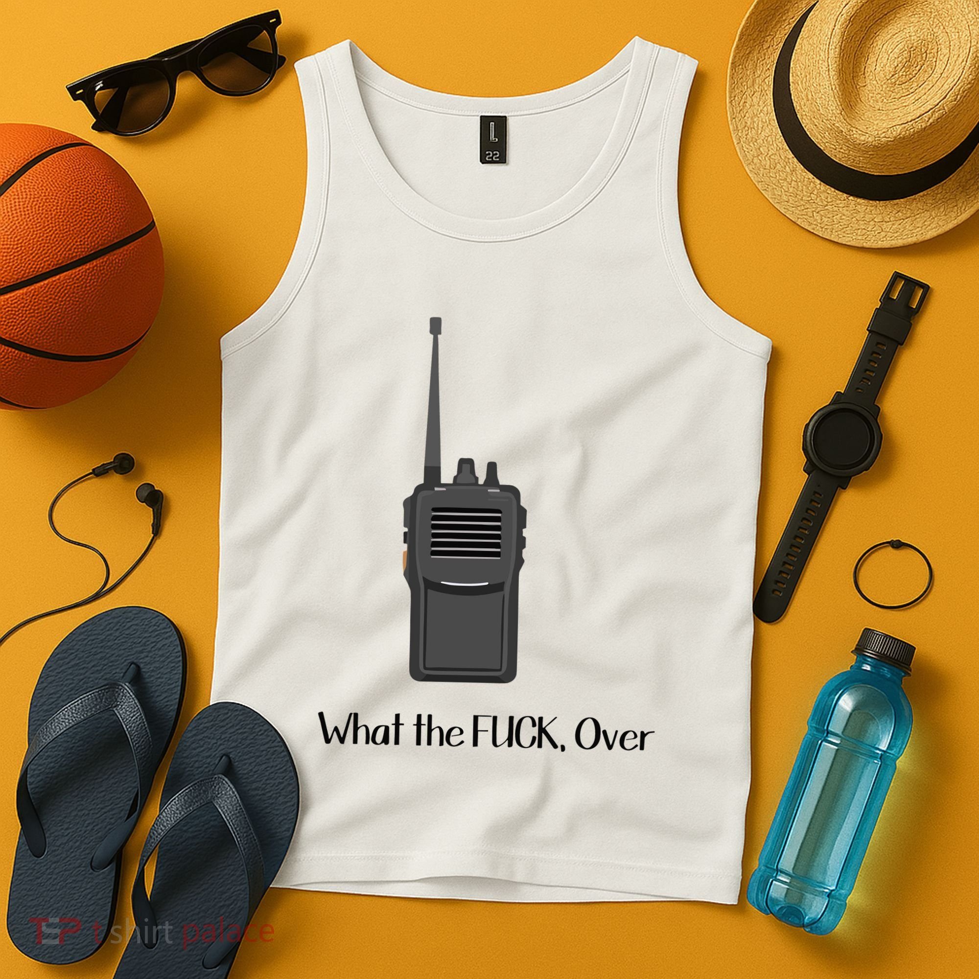 Walkie Talkie What The Fuck Over Tank Top