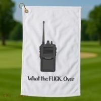 Walkie Talkie What The Fuck Over Golf Towel thumb 1