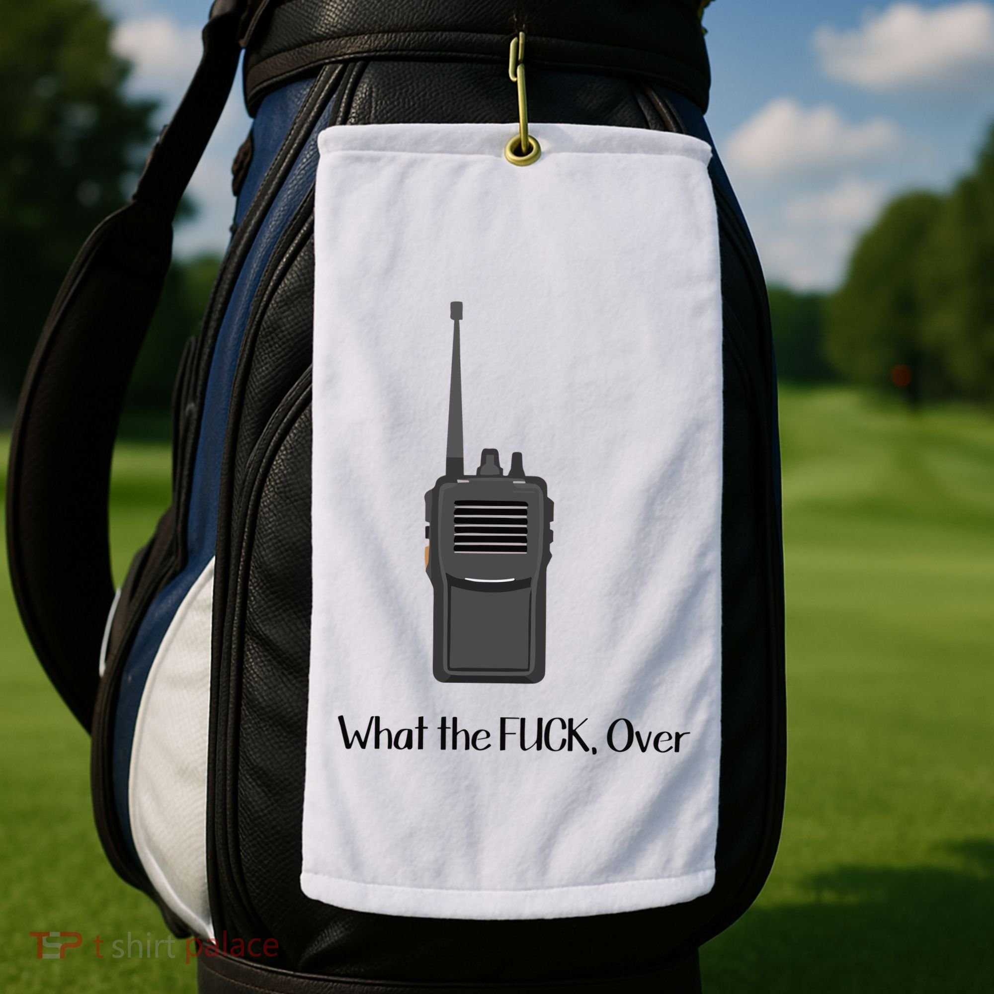 Walkie Talkie What The Fuck Over Golf Towel