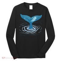 Whale Tail Whale Lover Whales Marine Biologist Wildlife Long Sleeve Shirt thumb 0