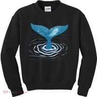 Whale Tail Whale Lover Whales Marine Biologist Wildlife Kids Sweatshirt thumb 0