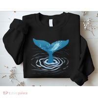 Whale Tail Whale Lover Whales Marine Biologist Wildlife Sweatshirt thumb 2