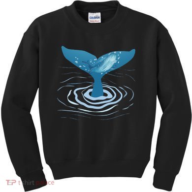 Whale Tail Whale Lover Whales Marine Biologist Wildlife Kids Sweatshirt