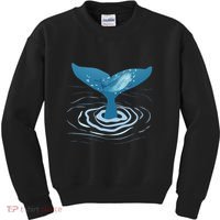 Whale Tail Whale Lover Whales Marine Biologist Wildlife Kids Sweatshirt thumb 0