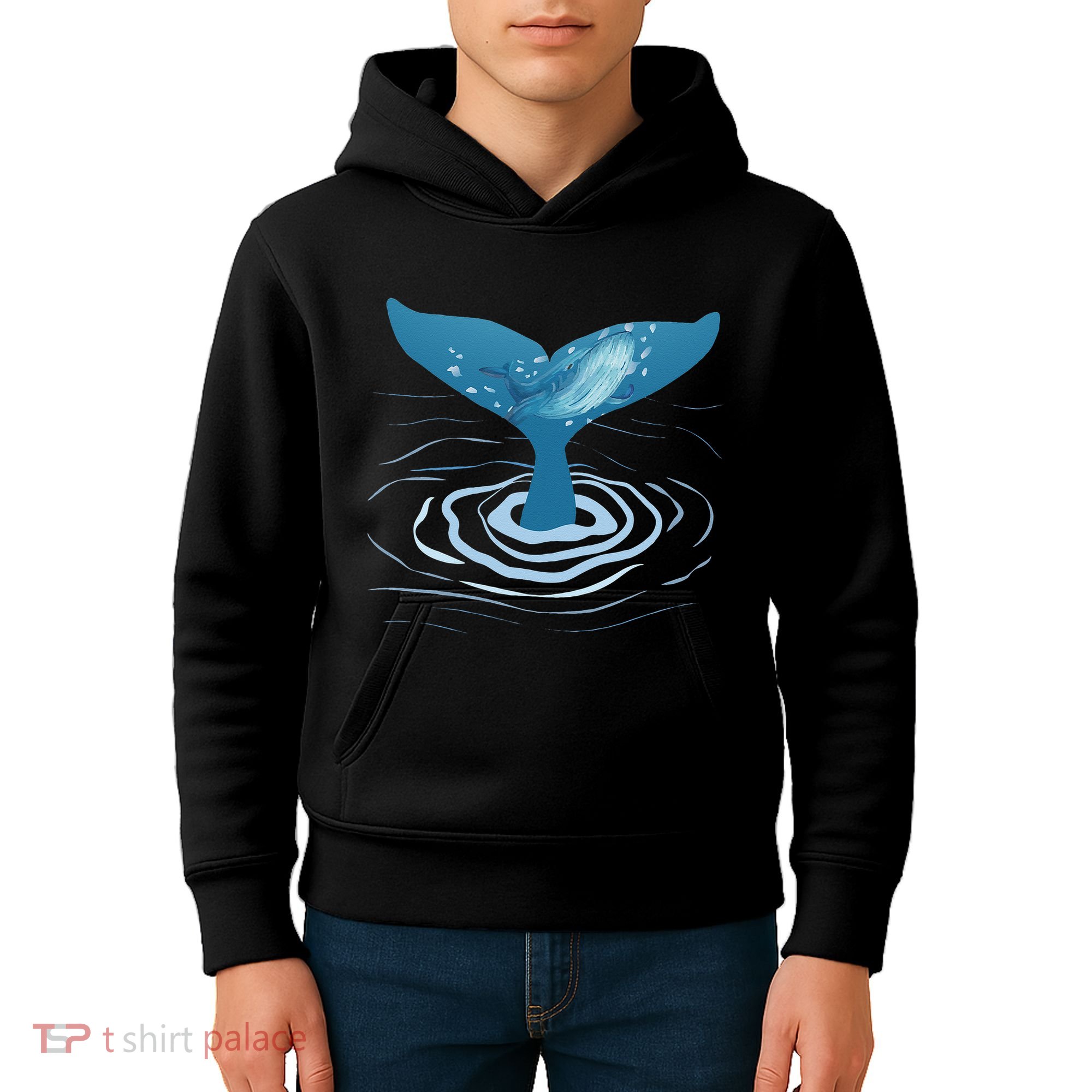 Whale Tail Whale Lover Whales Marine Biologist Wildlife Kids Hoodie