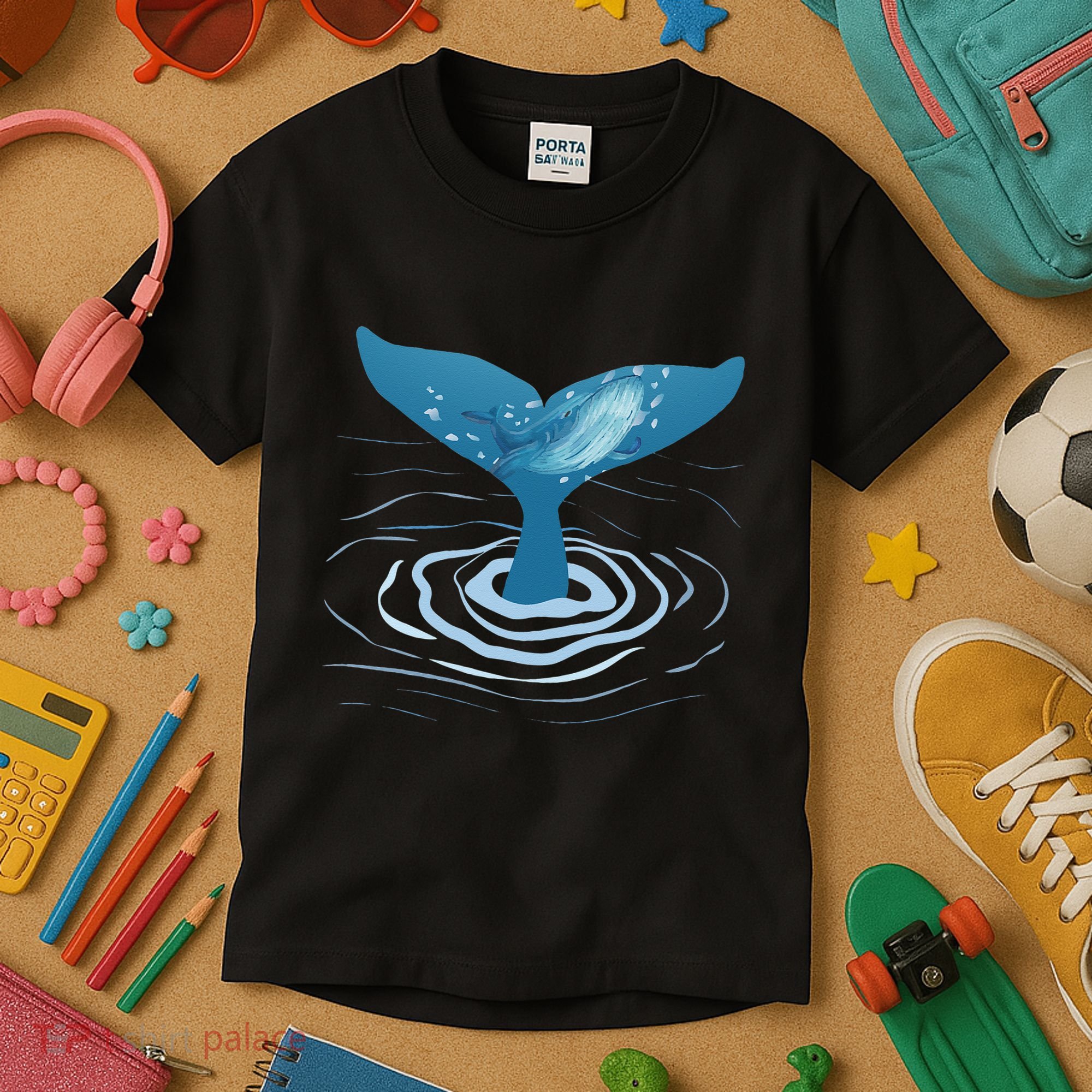 Whale Tail Whale Lover Whales Marine Biologist Wildlife Kids T-Shirt