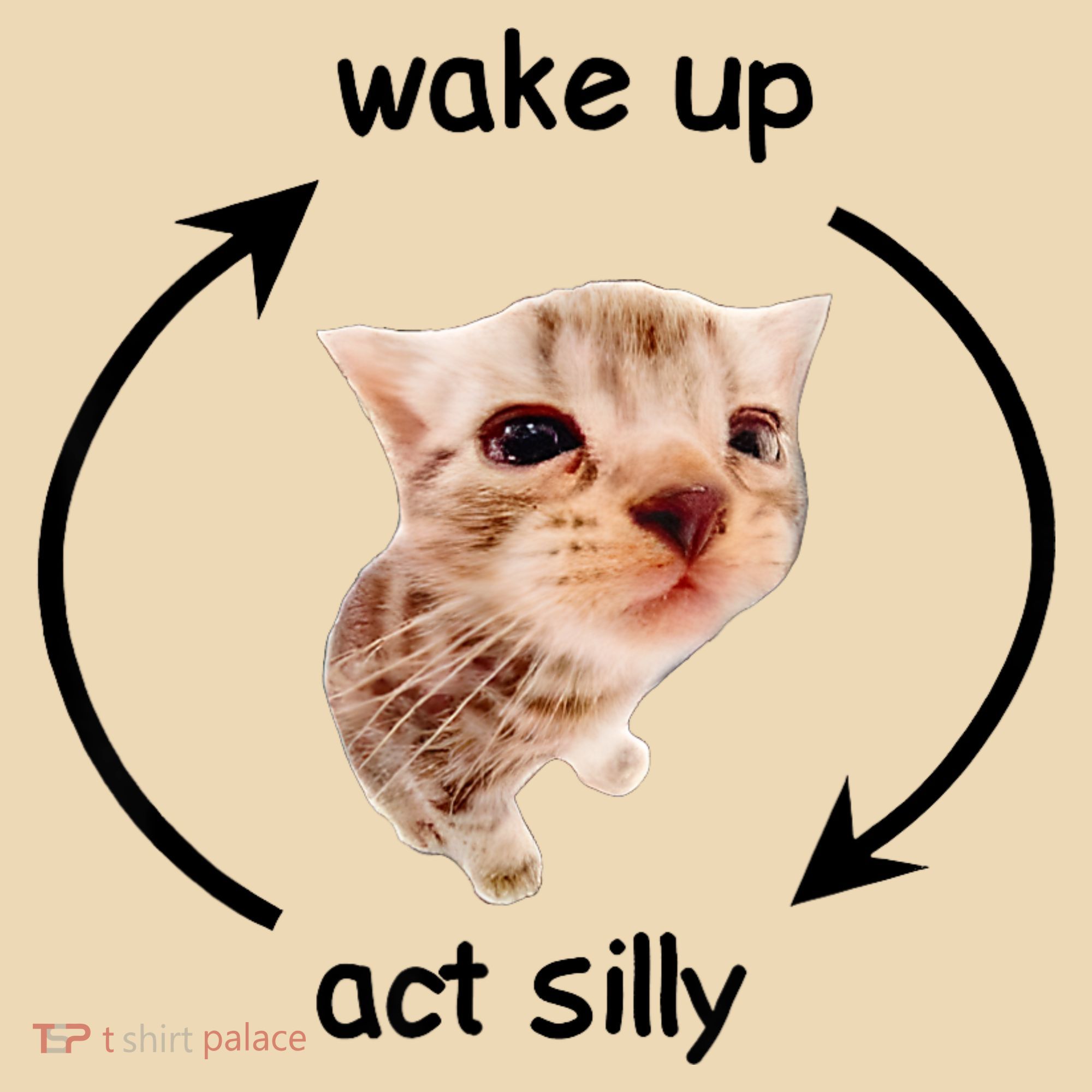 Wake Up Act Silly Cat Tote Bag