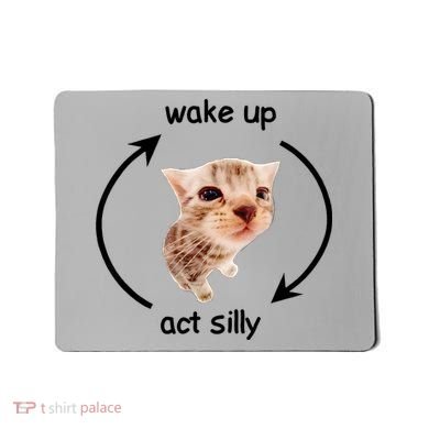 Wake Up Act Silly Cat Mousepad
