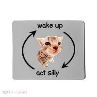 Wake Up Act Silly Cat Mousepad thumb 0