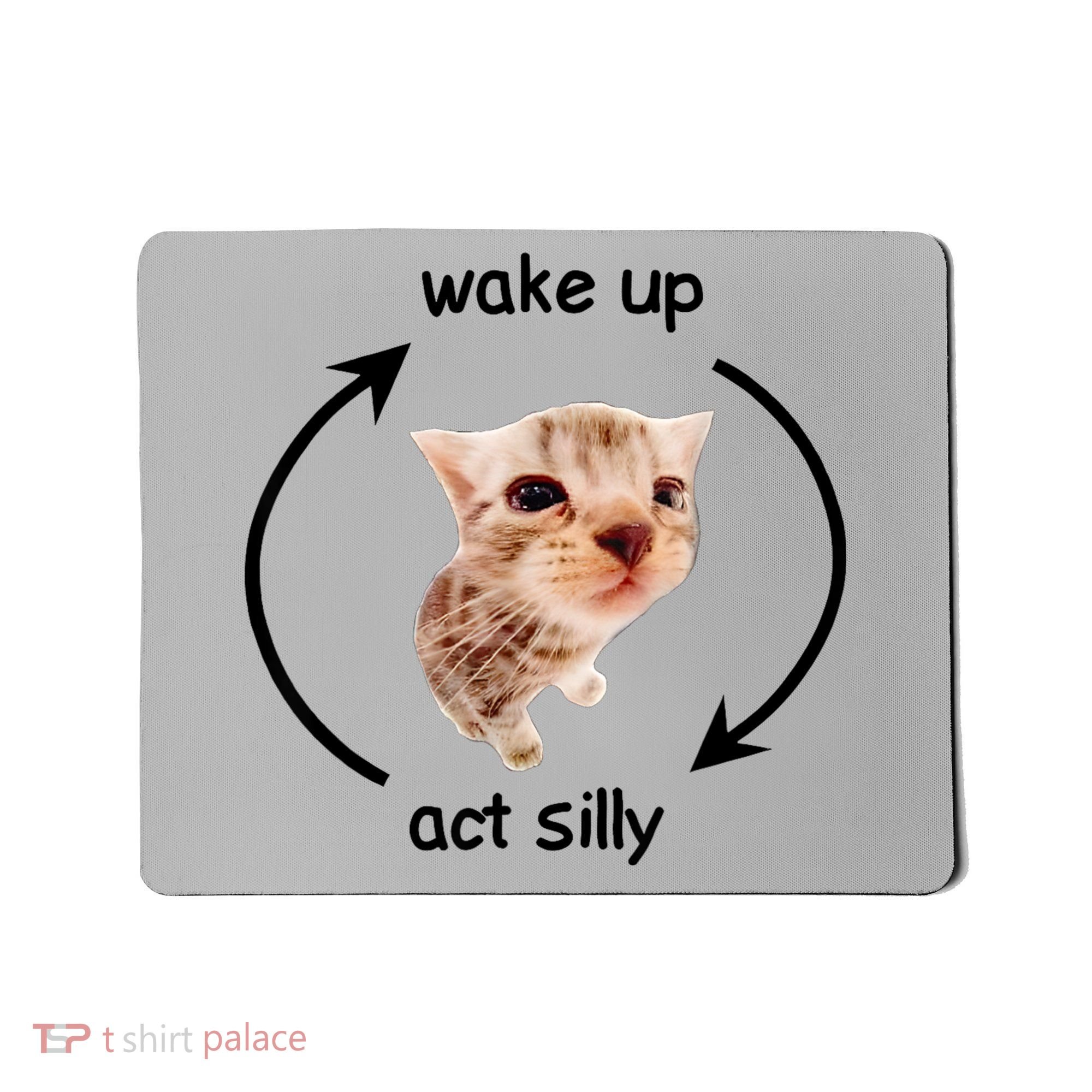 Wake Up Act Silly Cat Mousepad