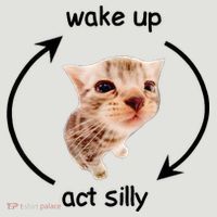 Wake Up Act Silly Cat 24oz Duet Stainless Steel Tumbler thumb 2
