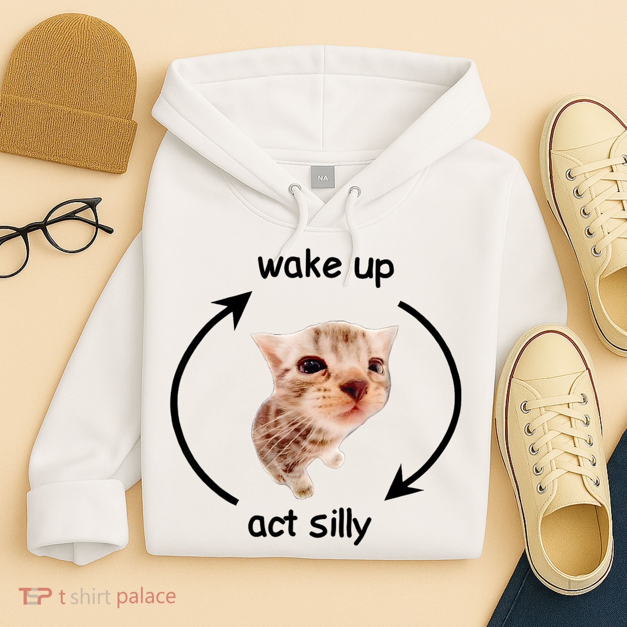 Wake Up Act Silly Cat Hoodie