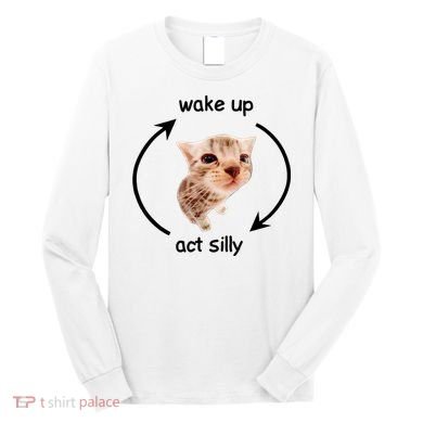 Wake Up Act Silly Cat Long Sleeve Shirt