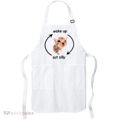 Wake Up Act Silly Cat Apron