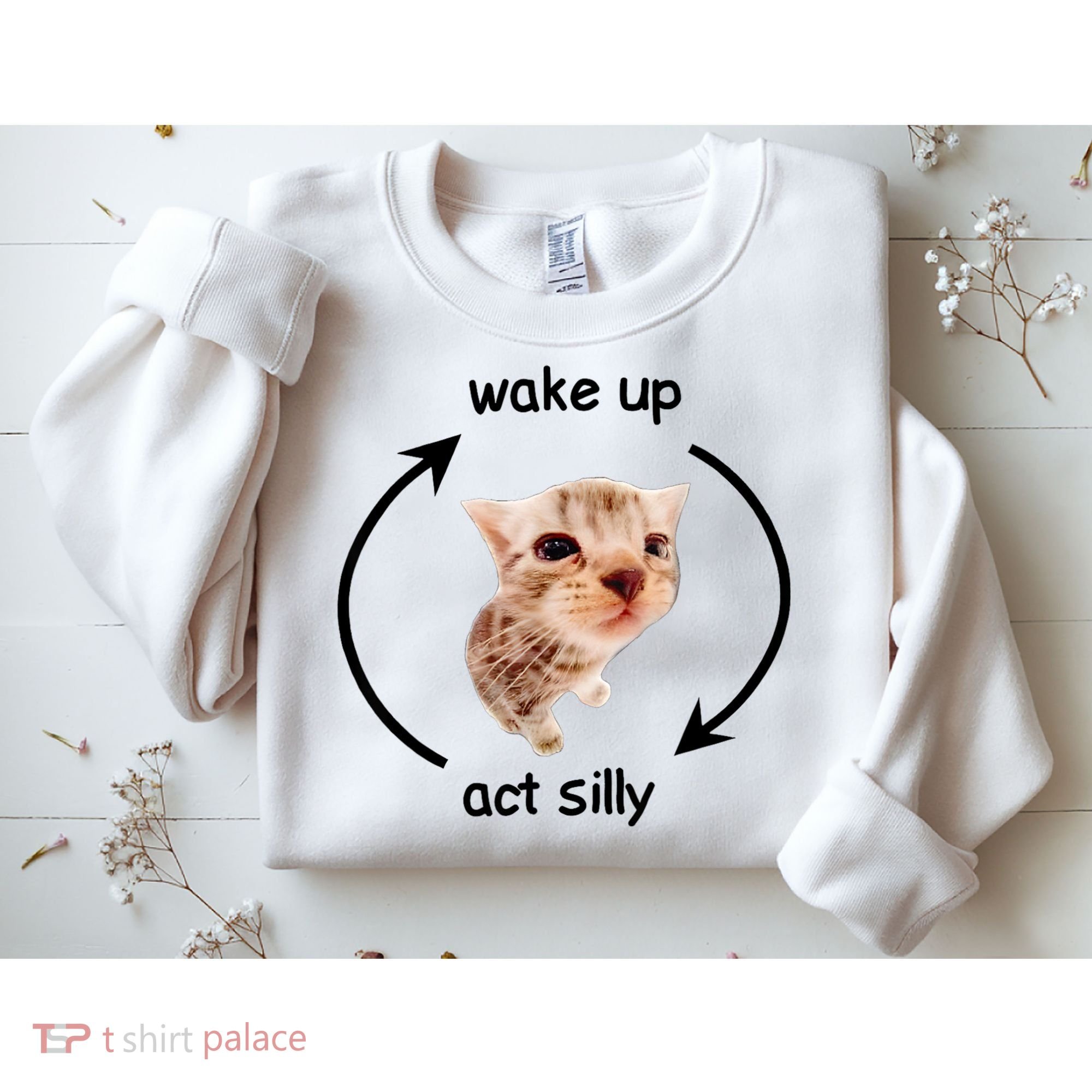 Wake Up Act Silly Cat Sweatshirt