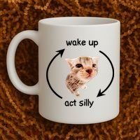 Wake Up Act Silly Cat Coffee Mug thumb 2