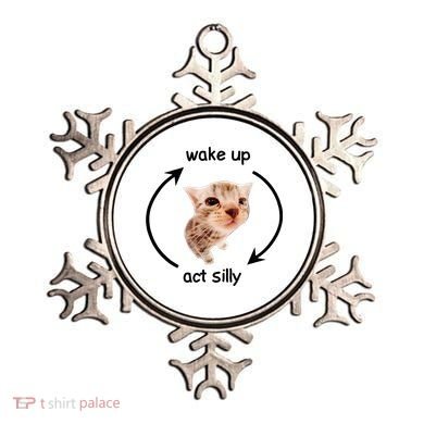 Wake Up Act Silly Cat Ornament
