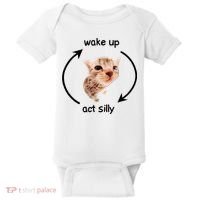 Wake Up Act Silly Cat Baby Bodysuit thumb 0