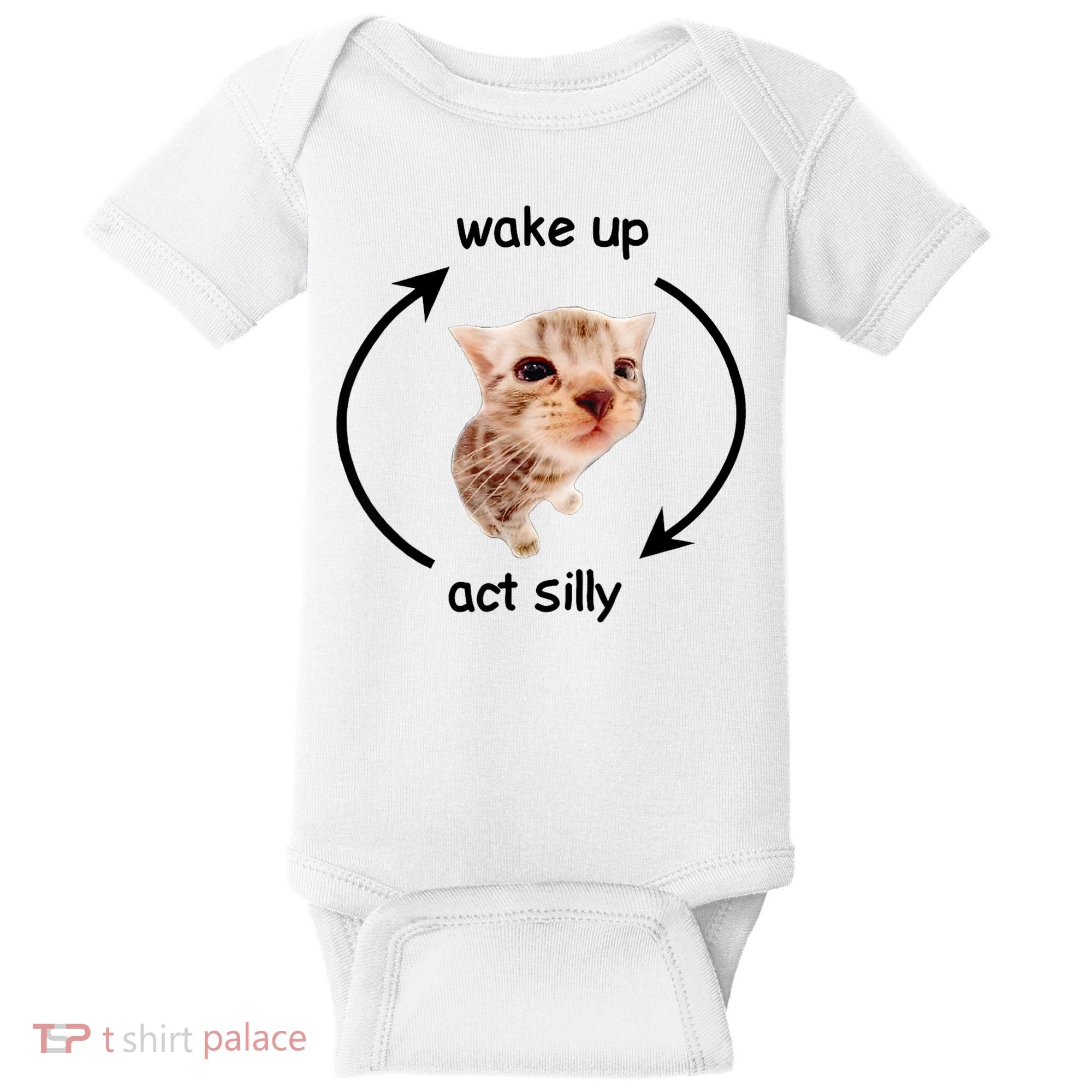 Wake Up Act Silly Cat Baby Bodysuit