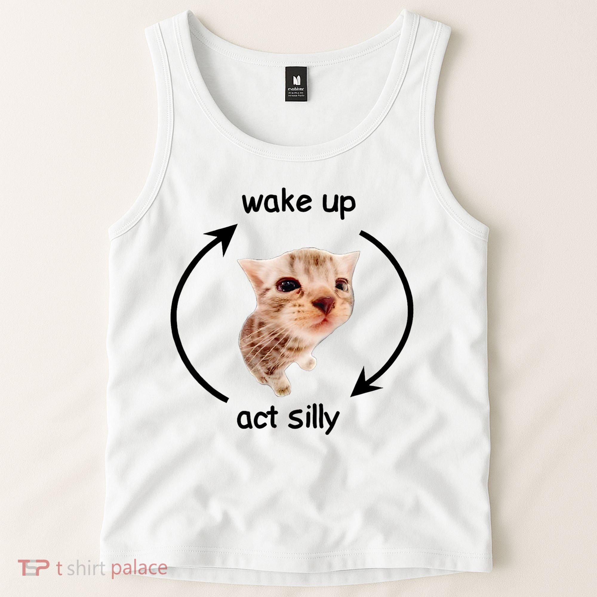 Wake Up Act Silly Cat Tank Top