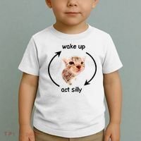 Wake Up Act Silly Cat Toddler T-Shirt thumb 2