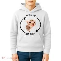 Wake Up Act Silly Cat Kids Hoodie thumb 4