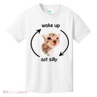 Wake Up Act Silly Cat Kids T-Shirt thumb 0