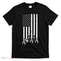 Wrench Usa American Flag Car Mechanic Garage Patriotic T-Shirt thumb 0