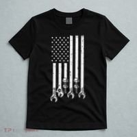 Wrench Usa American Flag Car Mechanic Garage Patriotic T-Shirt thumb 5