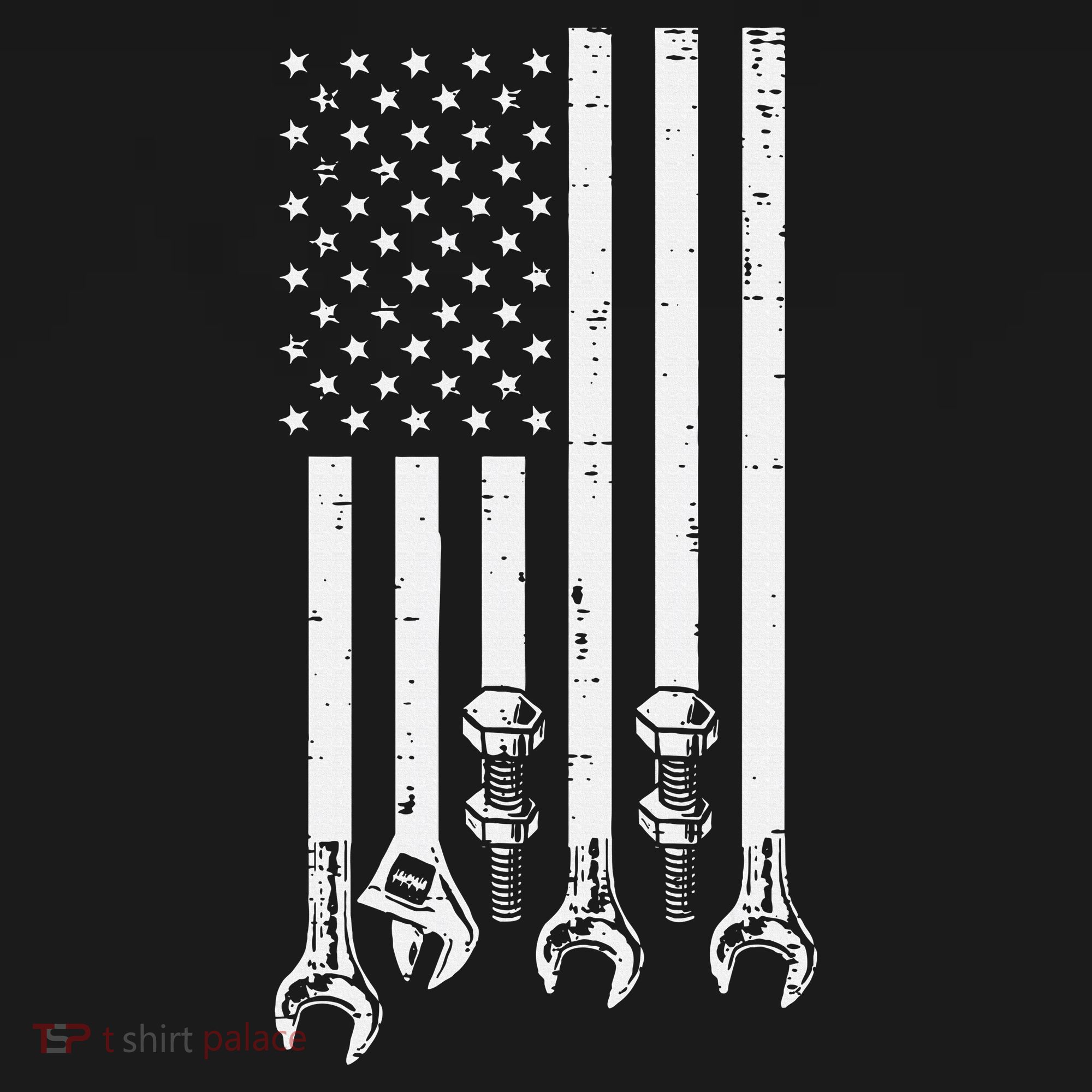Wrench Usa American Flag Car Mechanic Garage Patriotic Women's Tank Top