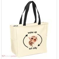 Wake Up Act Silly Cat Wake Up Act Silly Cat Tote Bag thumb 2