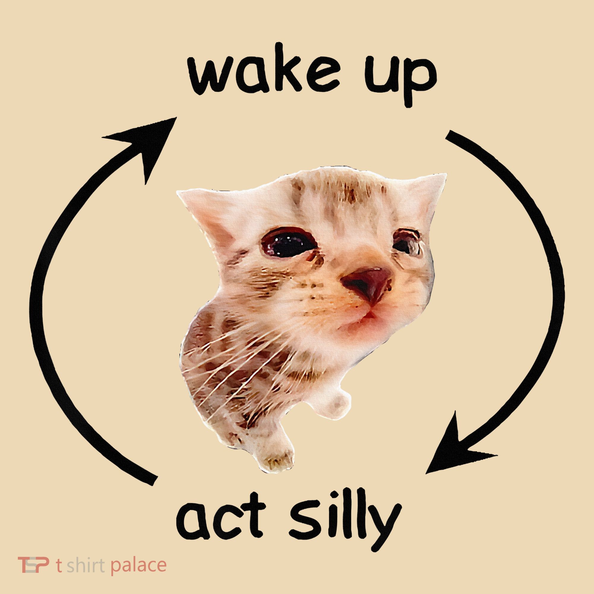 Wake Up Act Silly Cat Wake Up Act Silly Cat Tote Bag