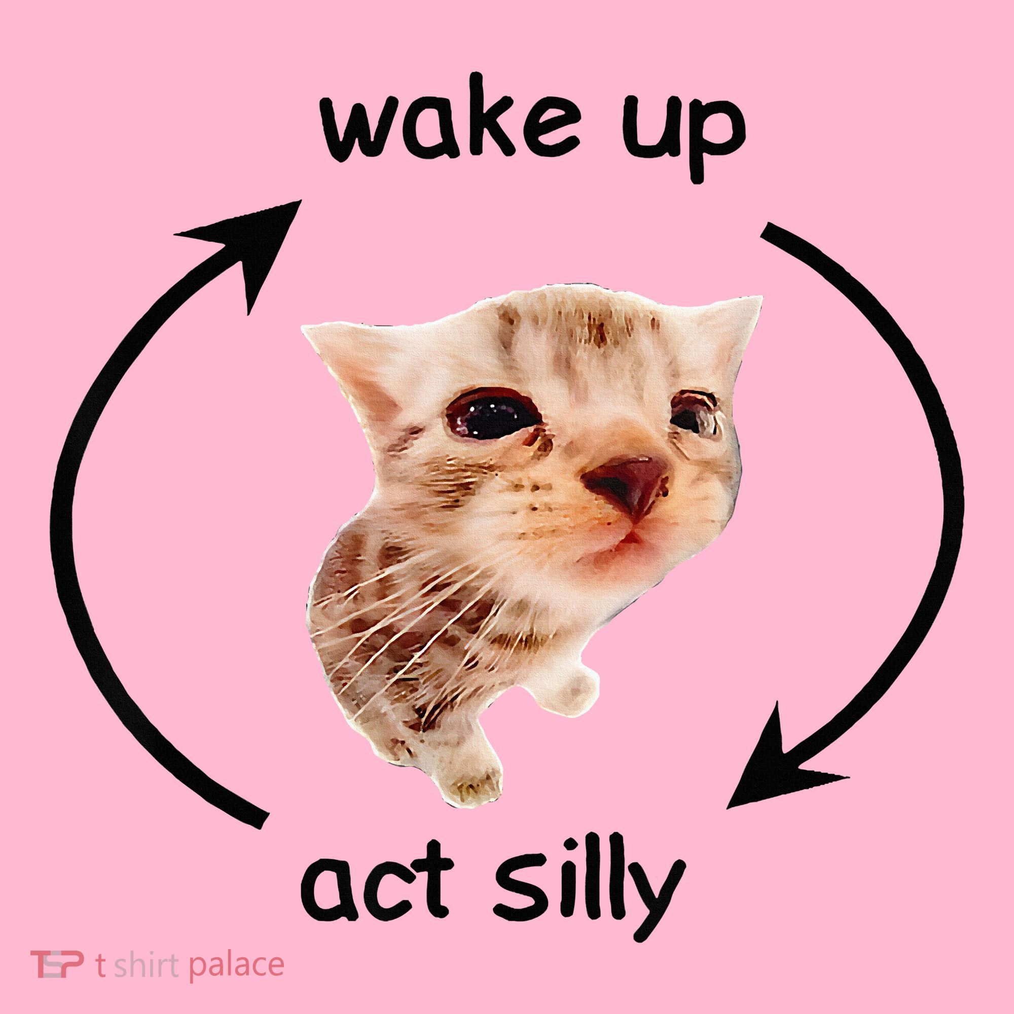 Wake Up Act Silly Cat Wake Up Act Silly Cat Coaster