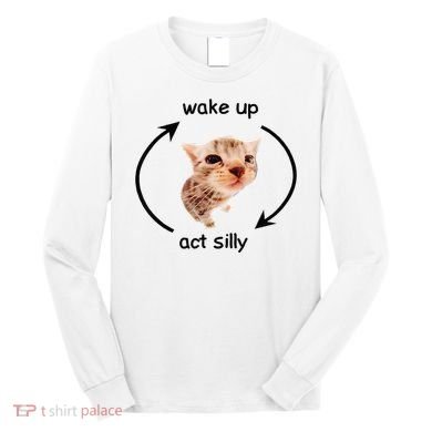 Wake Up Act Silly Cat Wake Up Act Silly Cat Long Sleeve Shirt