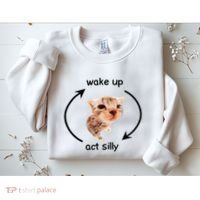 Wake Up Act Silly Cat Wake Up Act Silly Cat Sweatshirt thumb 2