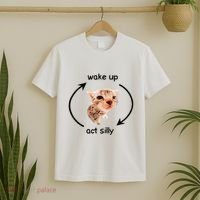 Wake Up Act Silly Cat Wake Up Act Silly Cat T-Shirt thumb 2