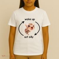 Wake Up Act Silly Cat Wake Up Act Silly Cat T-Shirt thumb 4