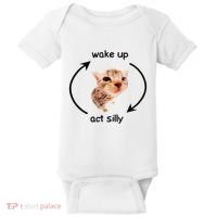 Wake Up Act Silly Cat Wake Up Act Silly Cat Baby Bodysuit thumb 0
