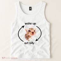 Wake Up Act Silly Cat Wake Up Act Silly Cat Tank Top thumb 2