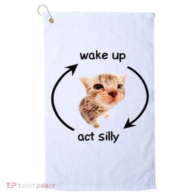 Wake Up Act Silly Cat Wake Up Act Silly Cat Golf Towel