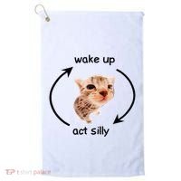 Wake Up Act Silly Cat Wake Up Act Silly Cat Golf Towel thumb 0