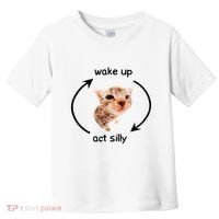 Wake Up Act Silly Cat Wake Up Act Silly Cat Toddler T-Shirt thumb 0