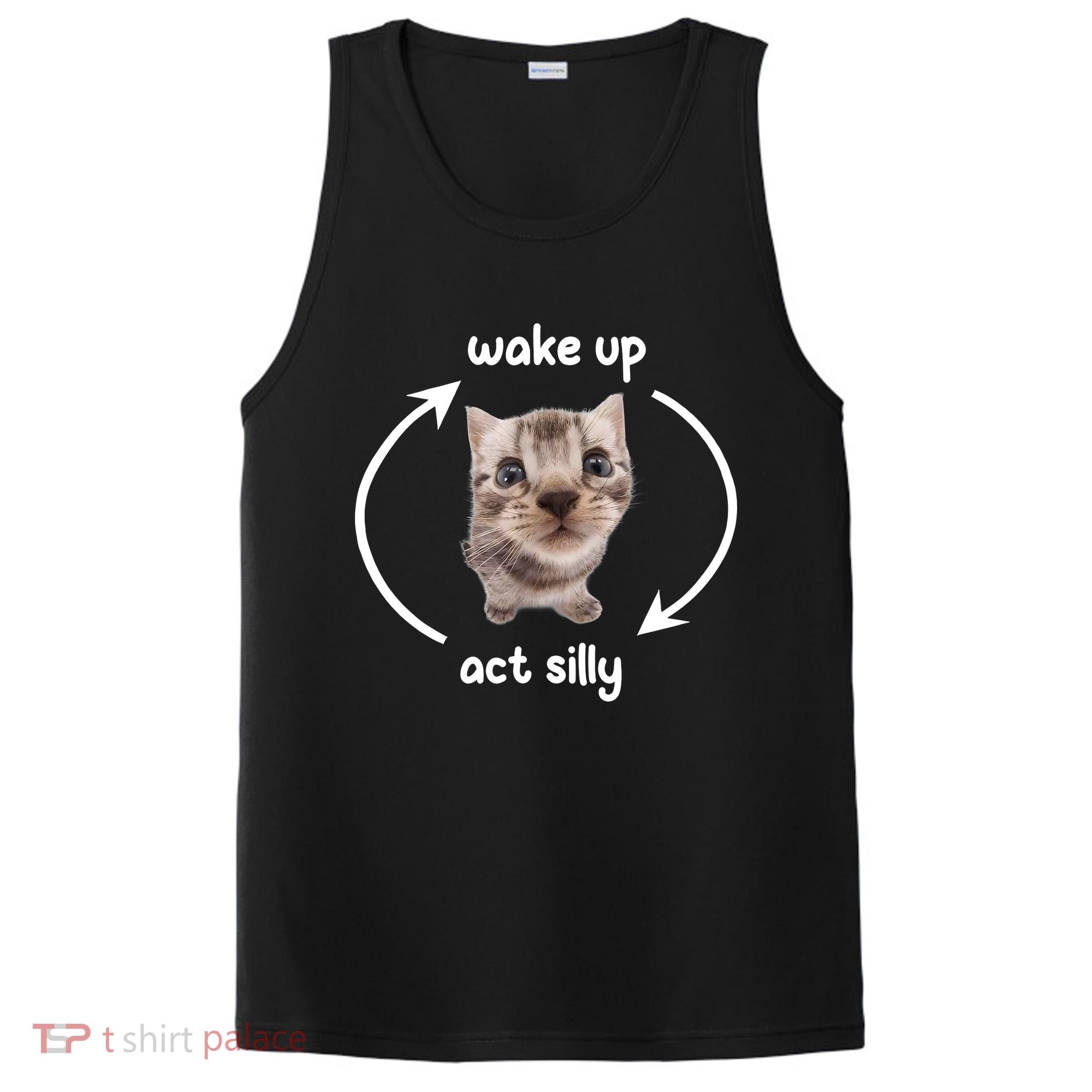 Wake Up Act Silly Cat Wake Up Act Silly Cat Women PosiCharge Competitor Tank