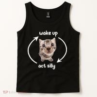 Wake Up Act Silly Cat Wake Up Act Silly Cat Women Tank Top thumb 2
